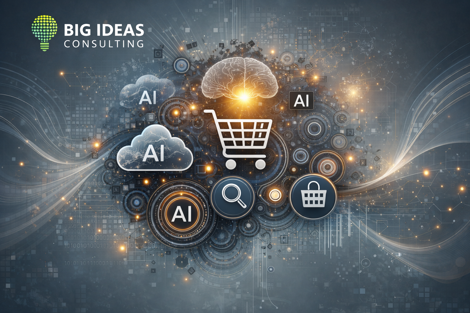 AI-powered ecommerce design concept